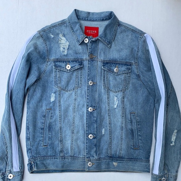 New GUESS Men's Denim Jacket SZ XL - Picture 1 of 8